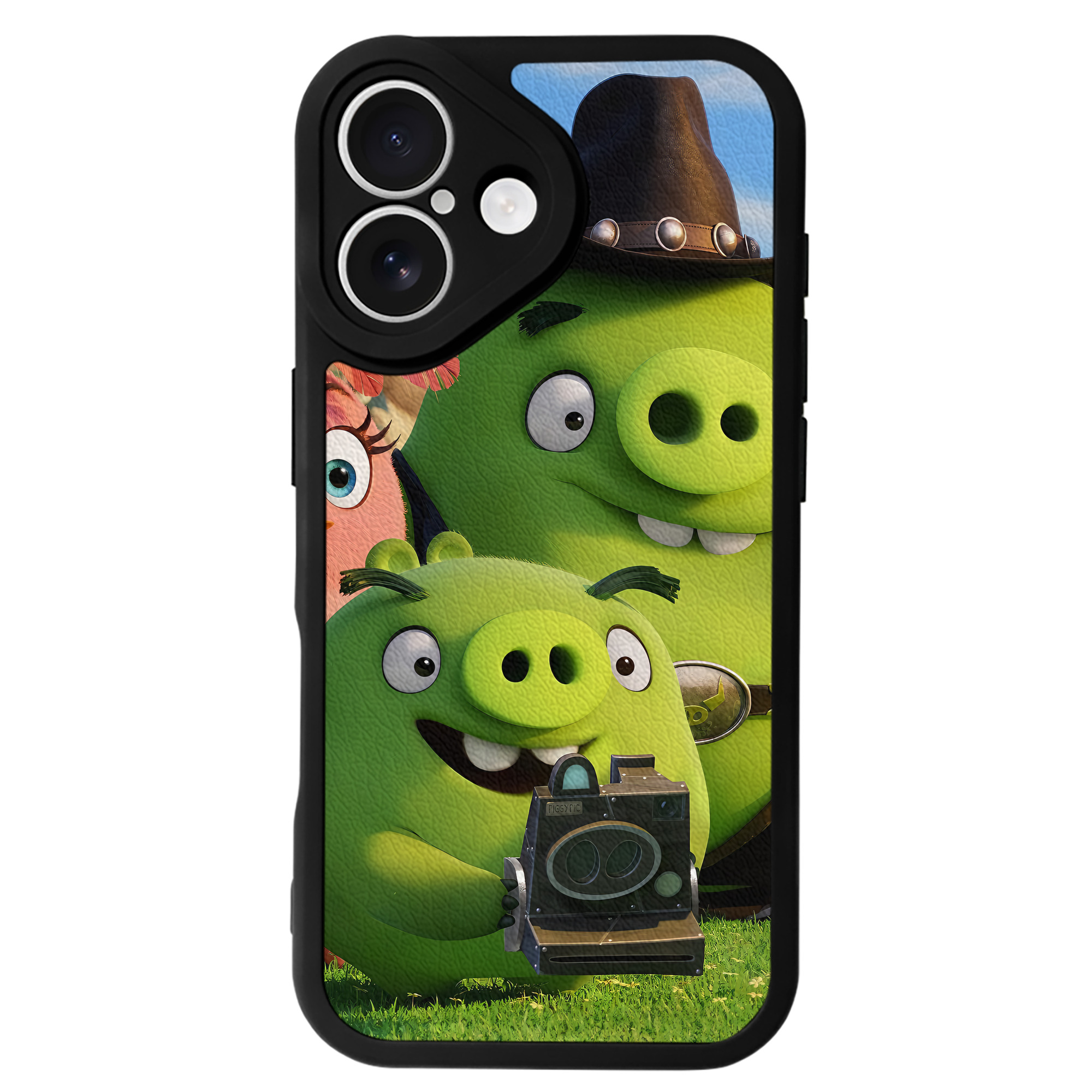 （画像用） Angry Birds アングリーバード 【iPhone 16シリーズ対応】シリコンスマホケース（レザー調） 材質：シリコン